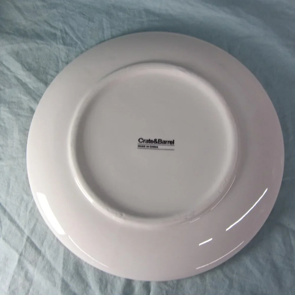 crate & barrel FOUR flower plates (w2453)